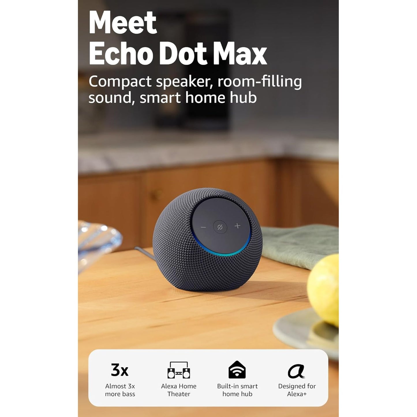 Amazon Echo Dot Max (2025) Smart Speaker Anthrazit