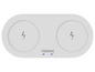 TRONIC Kabelloses Qi-Ladepad Dual für 2 Geräte, 20 W, Weiß
