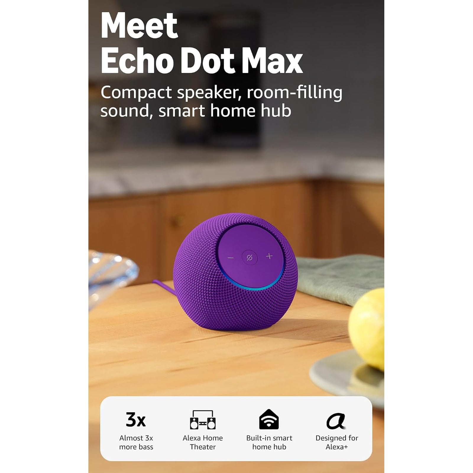 Amazon Echo Dot Max (2025) Smart Speaker Amethyst